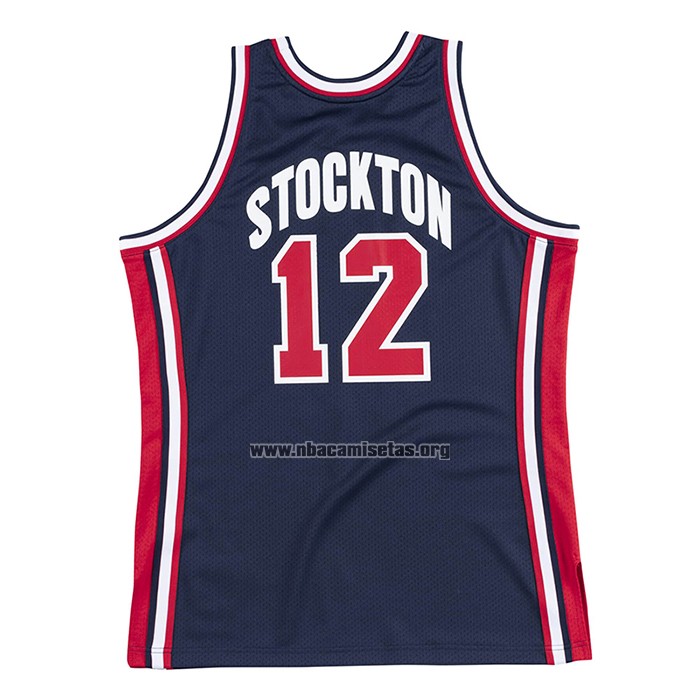 Camiseta USA 1992 John Stockton NO 12 Negro